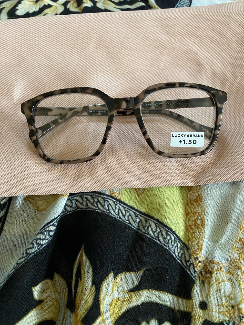 Lucky Brand Oversized Tortoise Readers +1.5 NWT